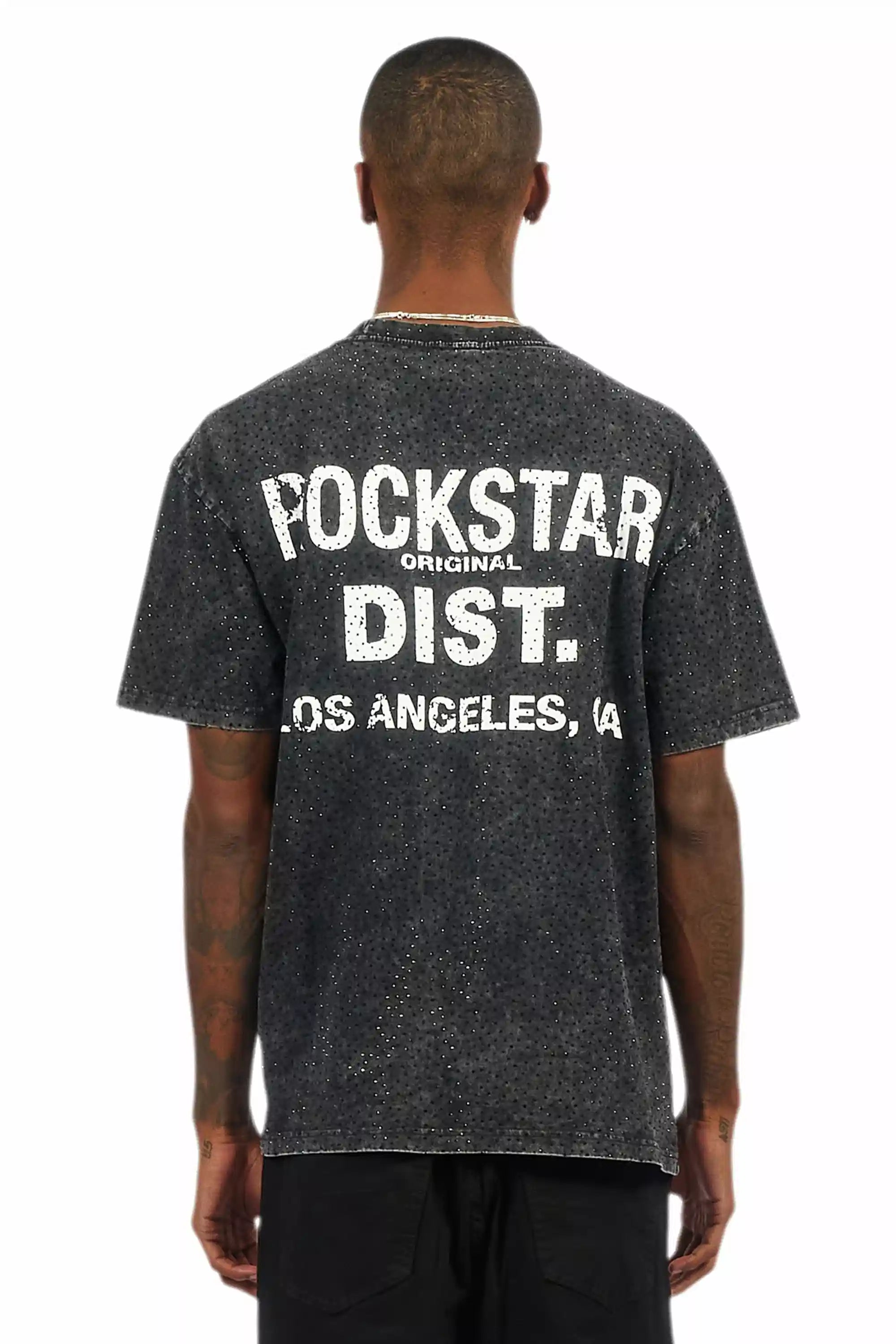 Lake Black Graphic Rhinestone T-Shirt