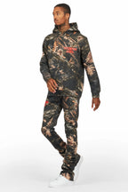 Tabby Black Graphic Stacked Flare Track Set