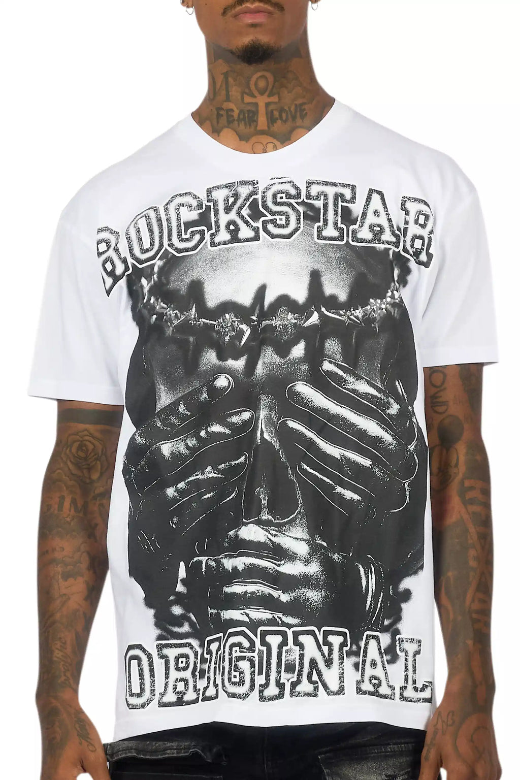 Eden White Oversized Graphic T-Shirt