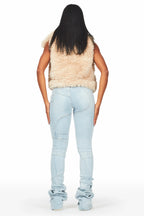 Keionna Beige Fur Vest