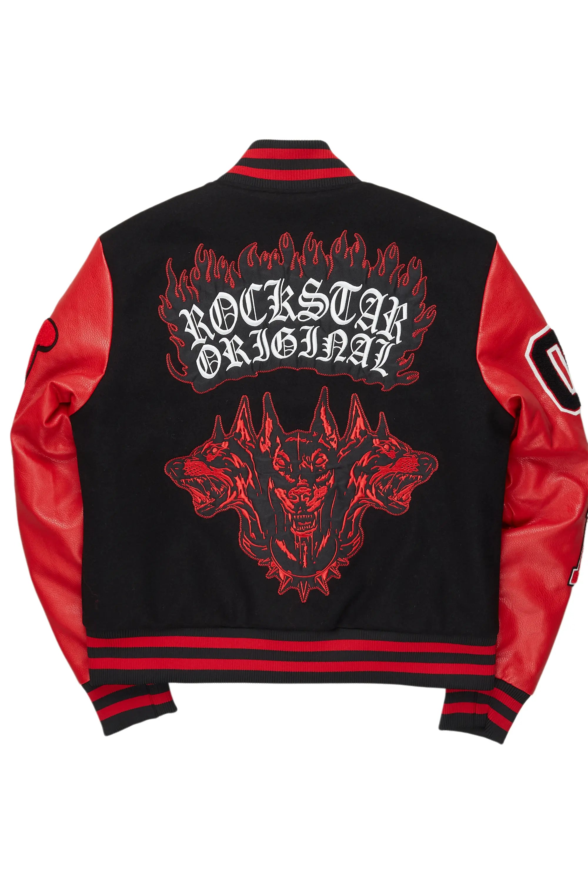 Leslaw Red/Black Varsity Jacket