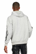 Amos Heather Grey Graphic Hoodie