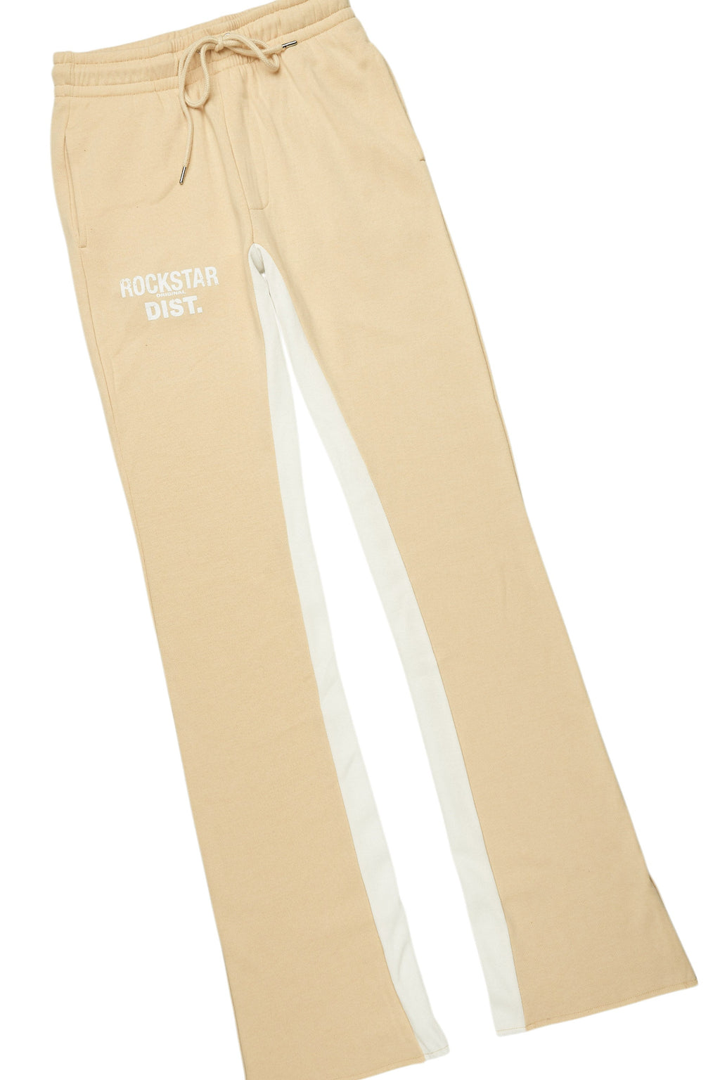 Lake White/Beige T-Shirt/Stacked Baggy Track Pant Set