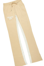 Lake White/Beige T-Shirt/Stacked Baggy Track Pant Set