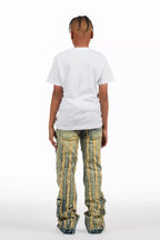 Boys Frey Blue Stacked Flare Jean