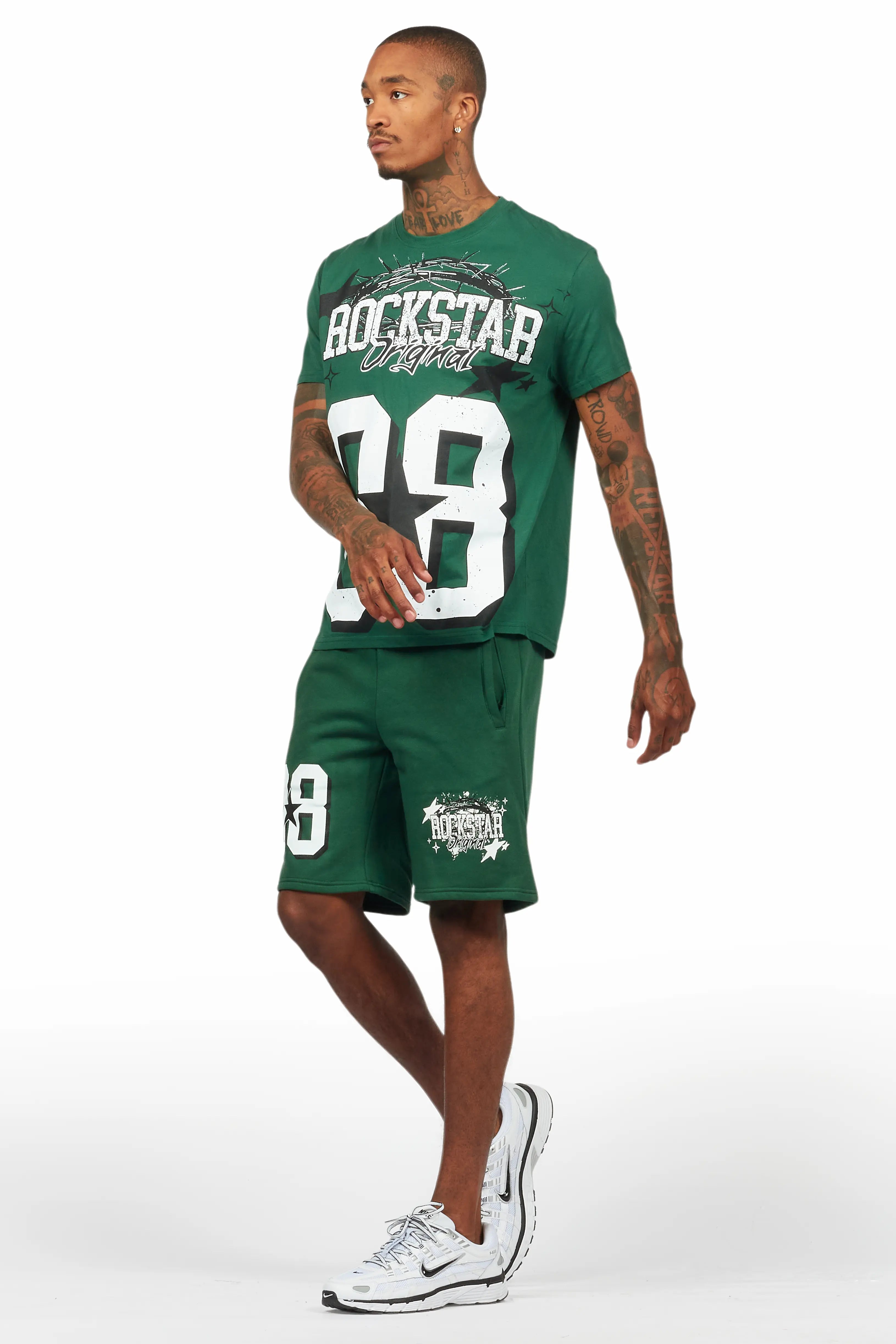 Allstar Green/White T-Shirt Short Set