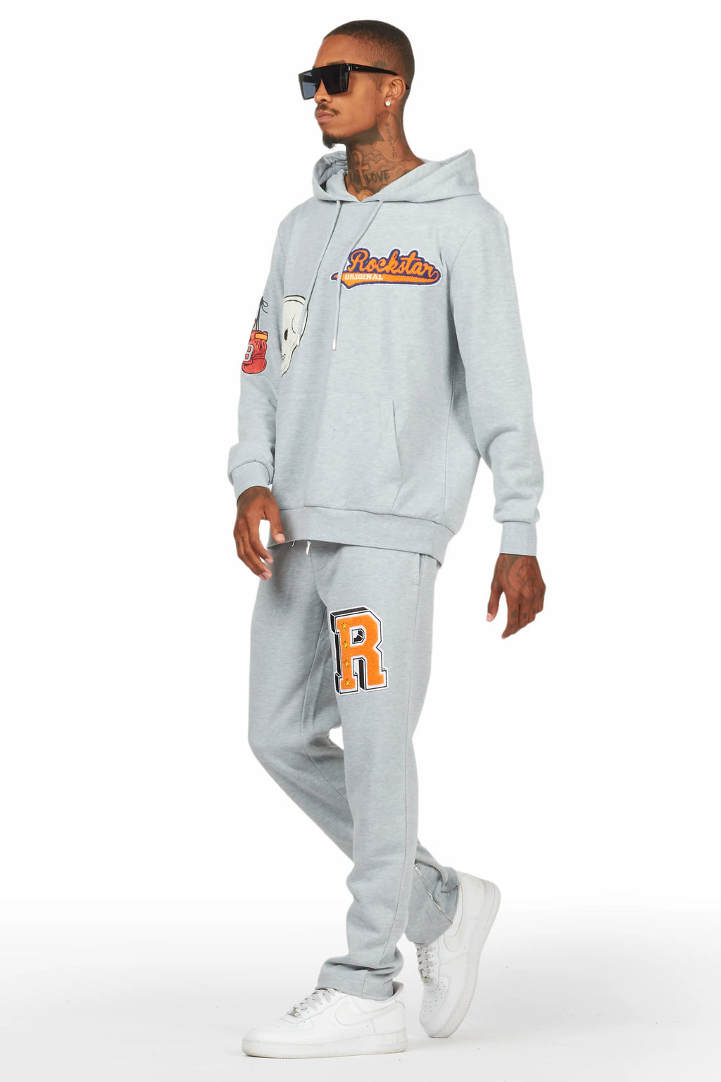 Alaric Heather Grey Slim Fit Track Set