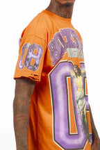 Fields Orange Oversized Graphic T-Shirt