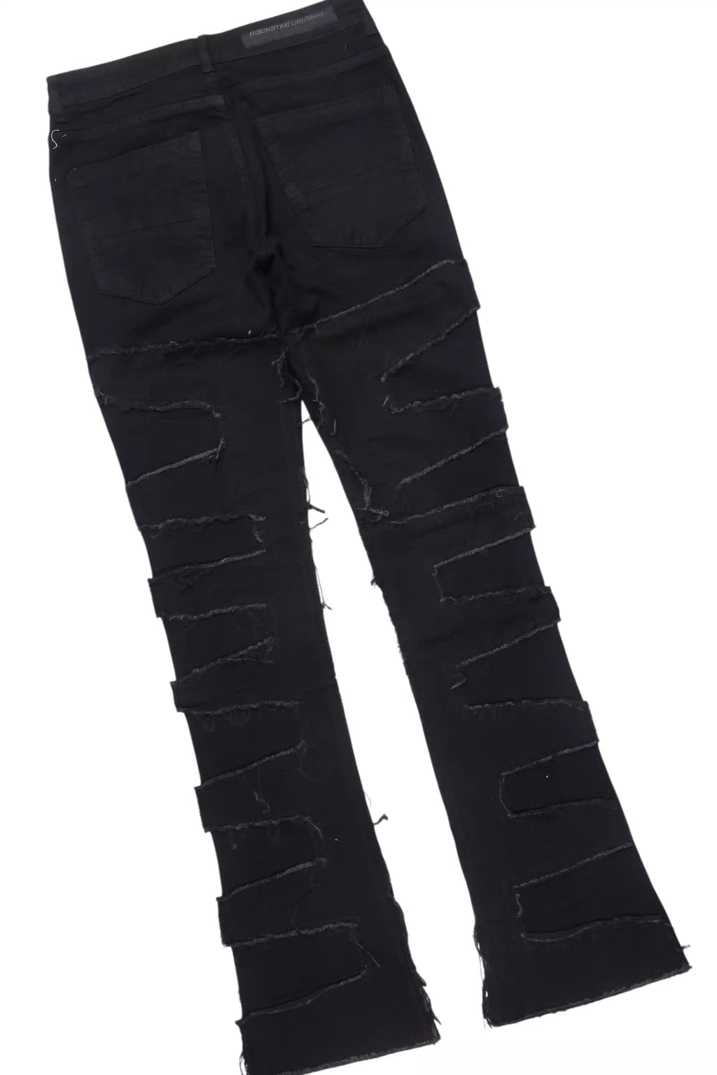 Fields Black Oversized Graphic T-Shirt/Stacked Flare Jean Bundle