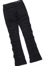 Fields Black Oversized Graphic T-Shirt/Stacked Flare Jean Bundle