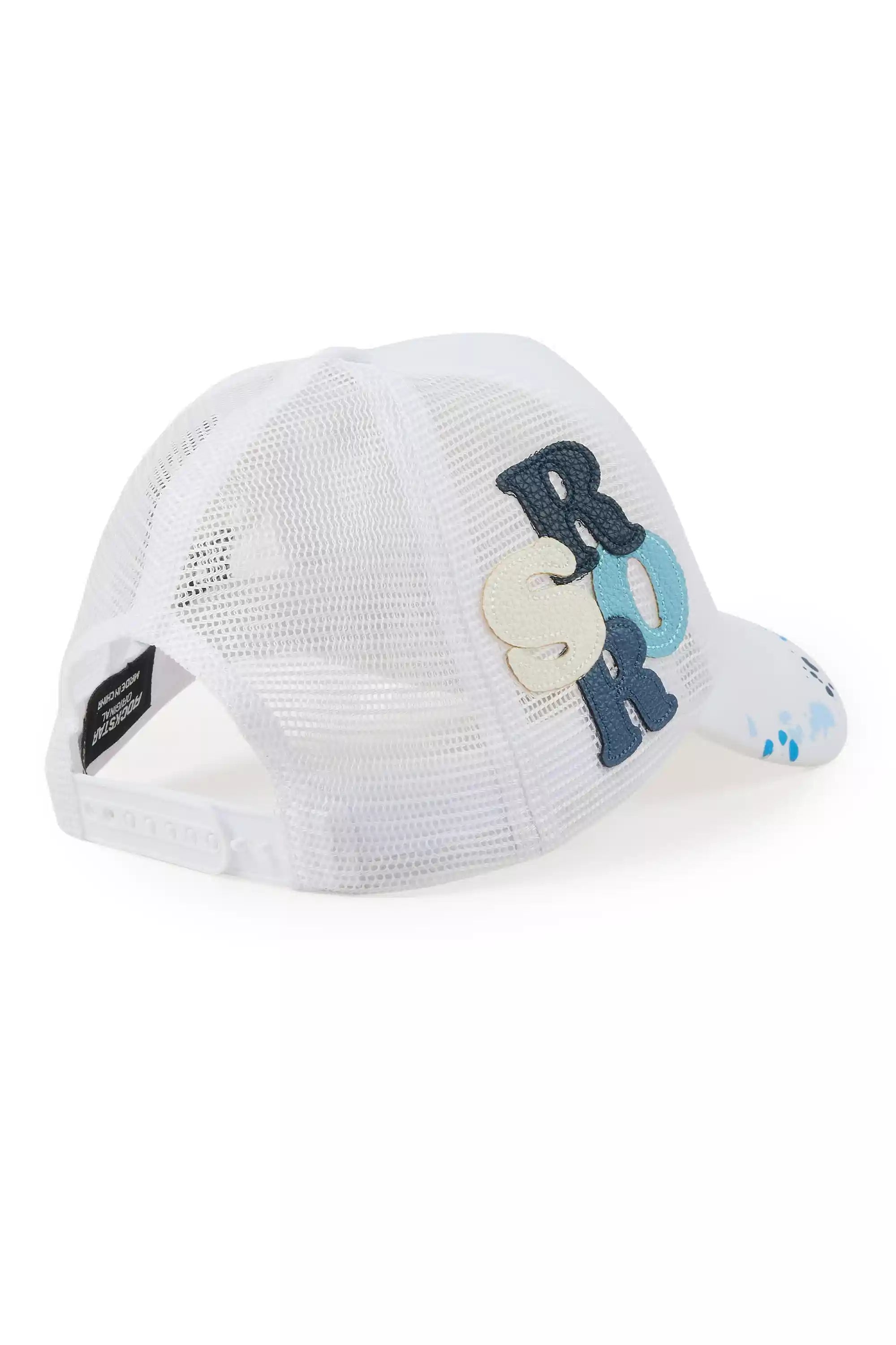 Platon White Graphic Trucker Hat