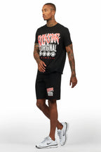 Wizzurd Black T-Shirt/Short Set