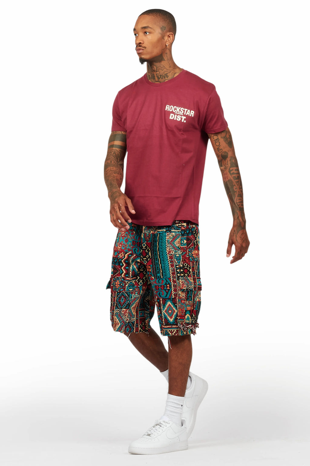 Lake Burgundy T-Shirt/Tapestry Short Set