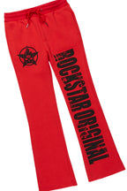 Boys Keve Red T-Shirt Flare Sweat Pant Set