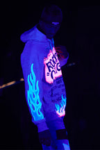 Beno Heather Grey Distressed Graphic Hoodie