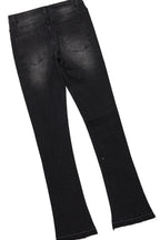 Amos Purple Graphic T-Shirt & Dag Dark Grey Jean Bundle