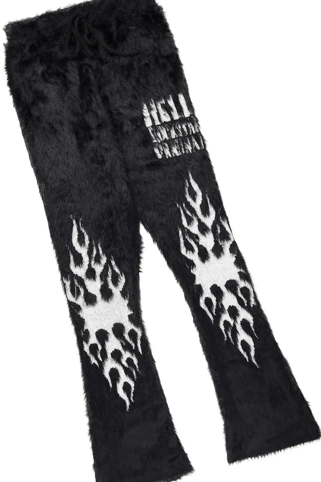 Toshio Black Stacked Flare Knitted Mohair Track Set