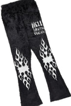 Toshio Black Stacked Flare Knitted Mohair Track Set