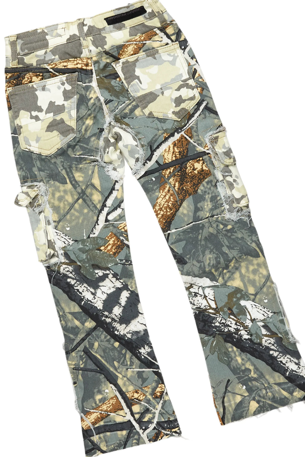 Girls Talie Tree Camo T-Shirt/Stacked Flare Jean Set