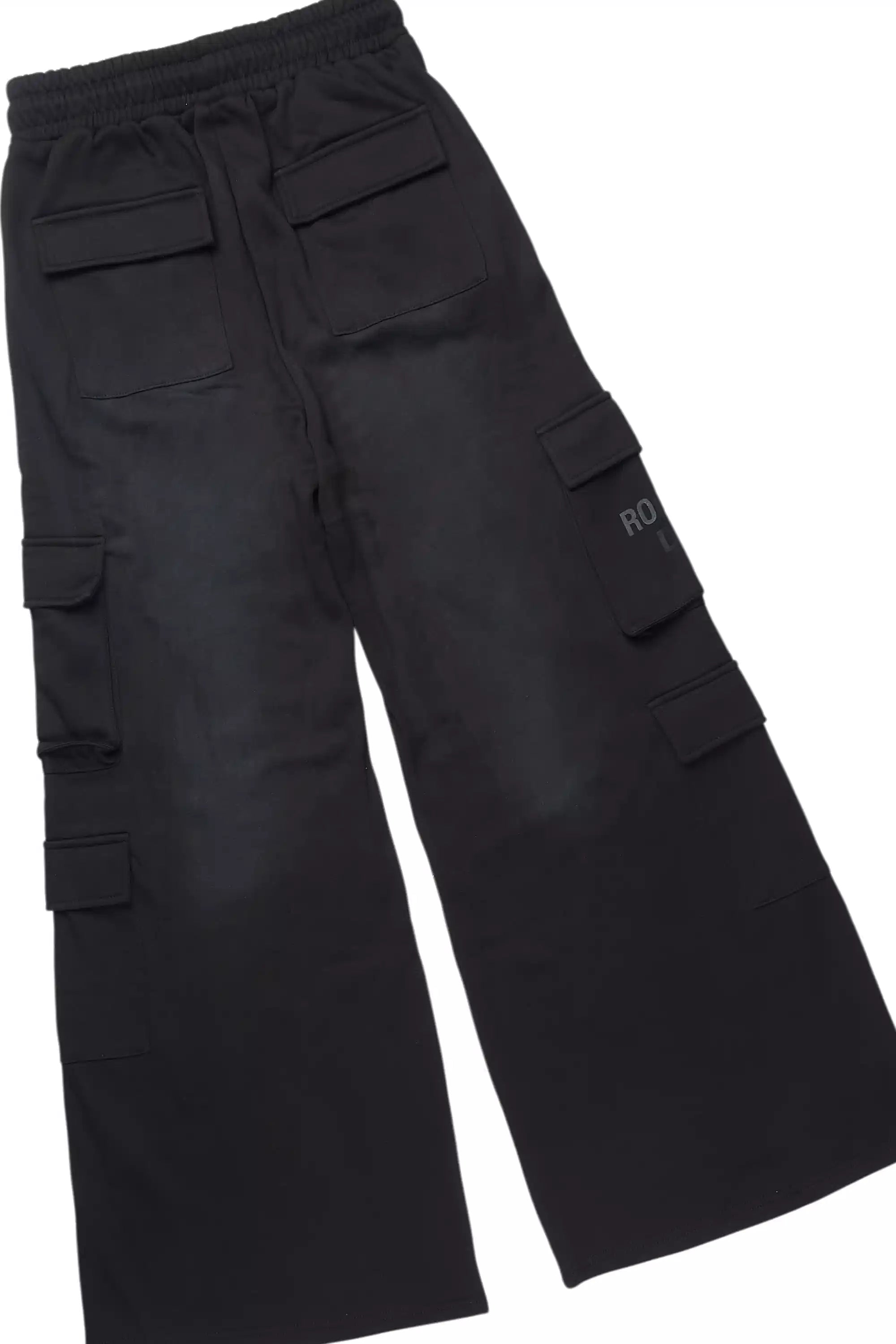 Abilio Black T-Shirt/Baggy Stacked Track Set