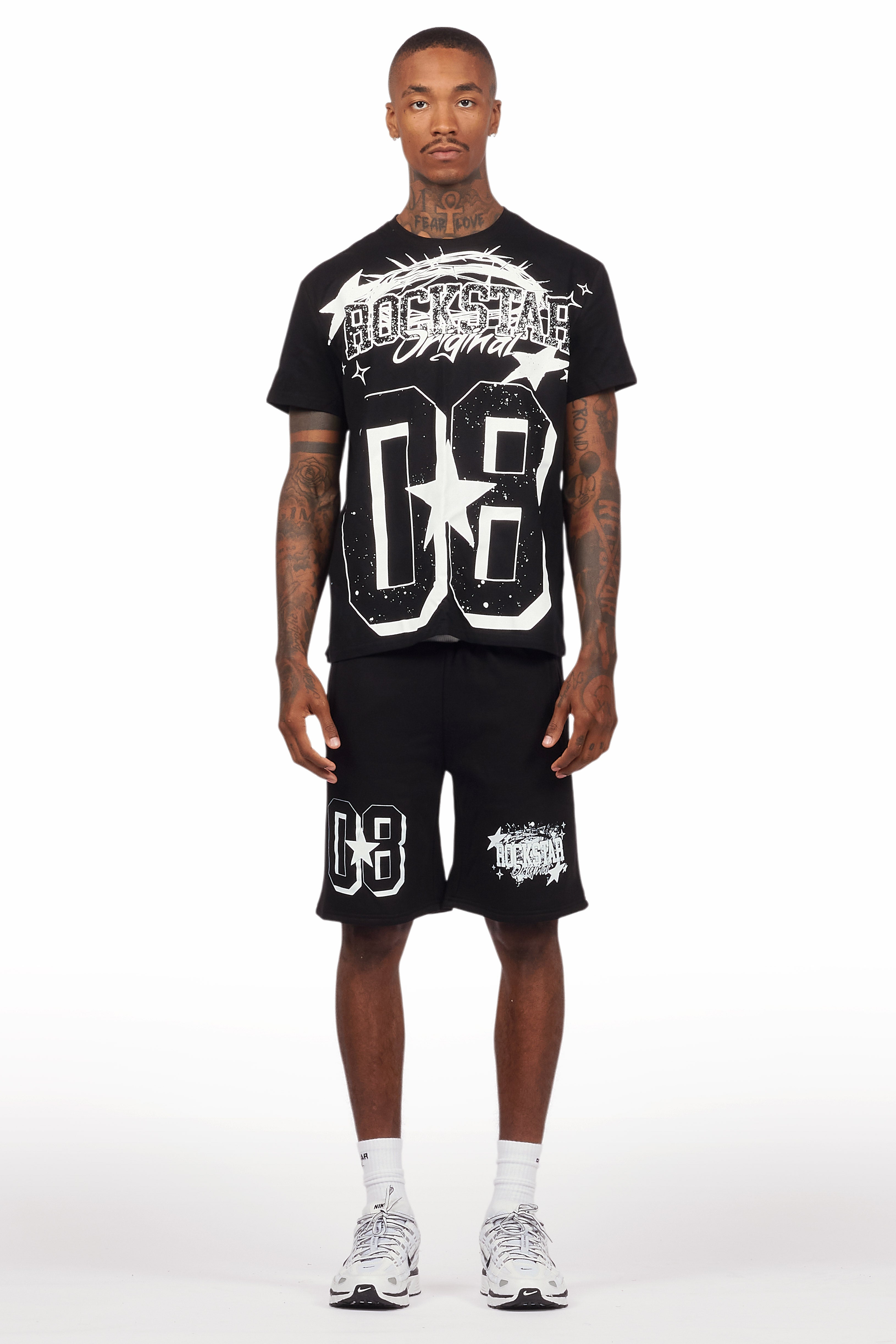 Allstar Black/White T-Shirt Short Set