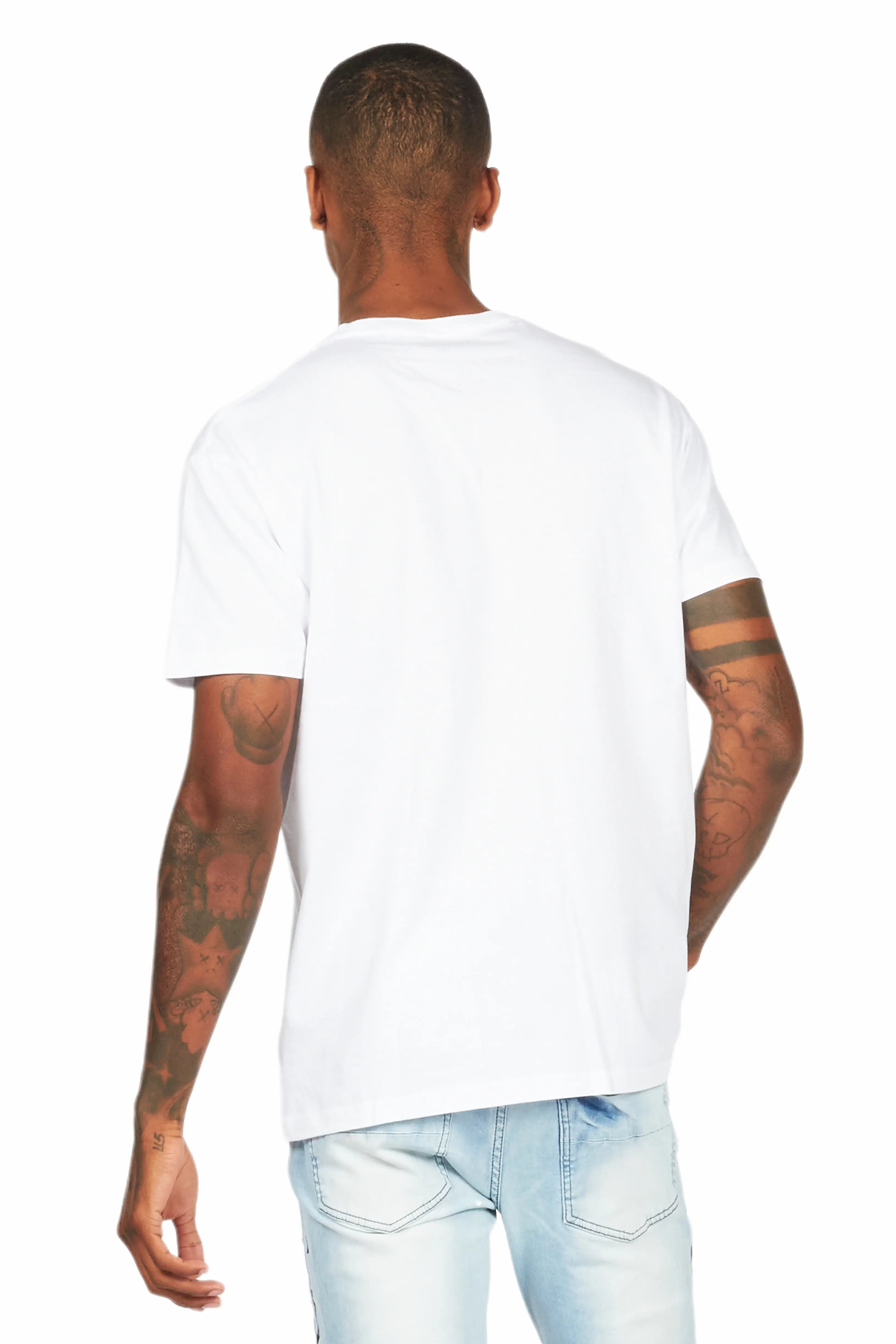 Dash White/Blue Graphic T-Shirt