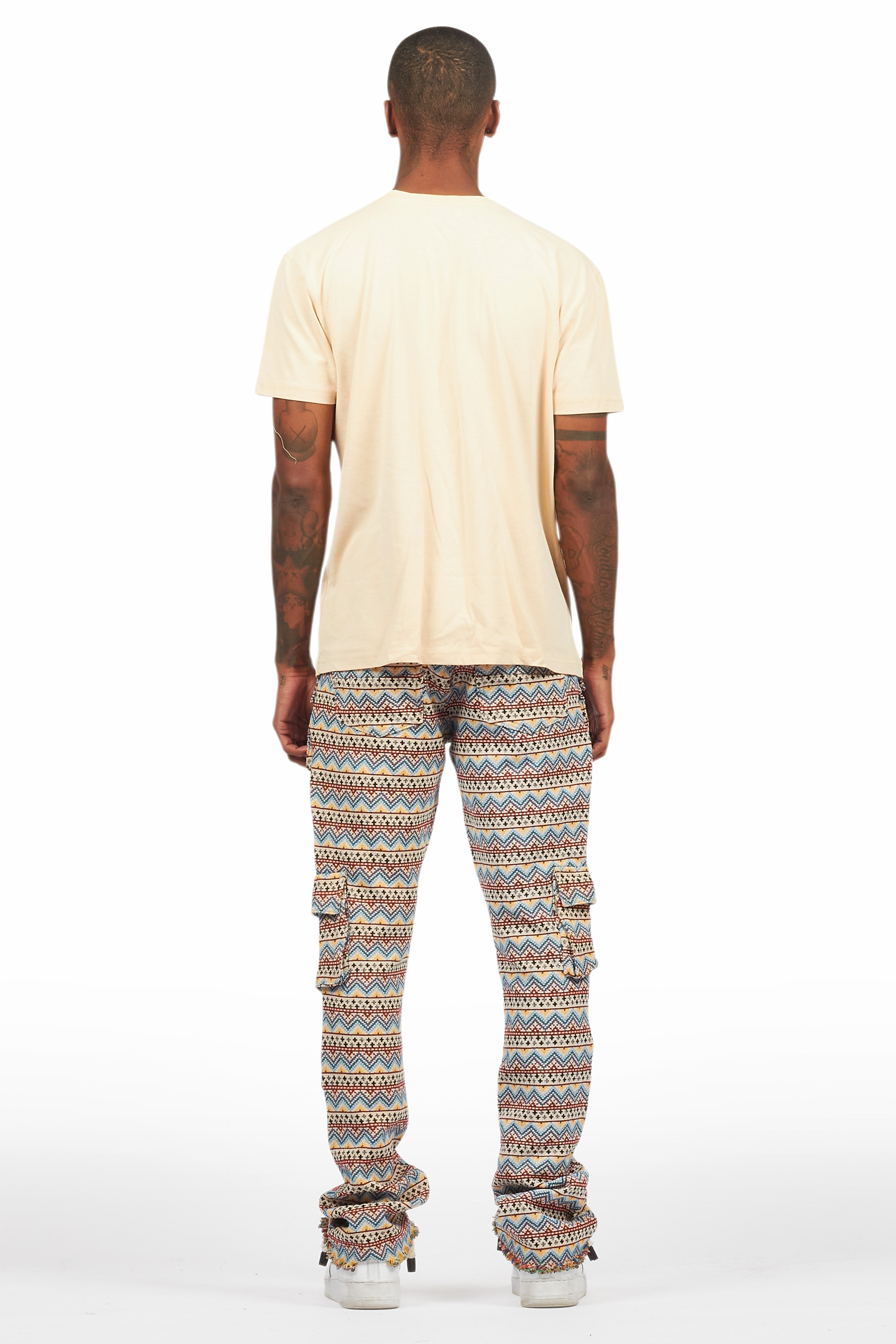 Kip Vintage Sand Graphic T-Shirt/Zierry Multi Tapestry Jean Bundle