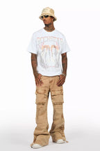 Veyene White Graphic Rhinestone T-Shirt