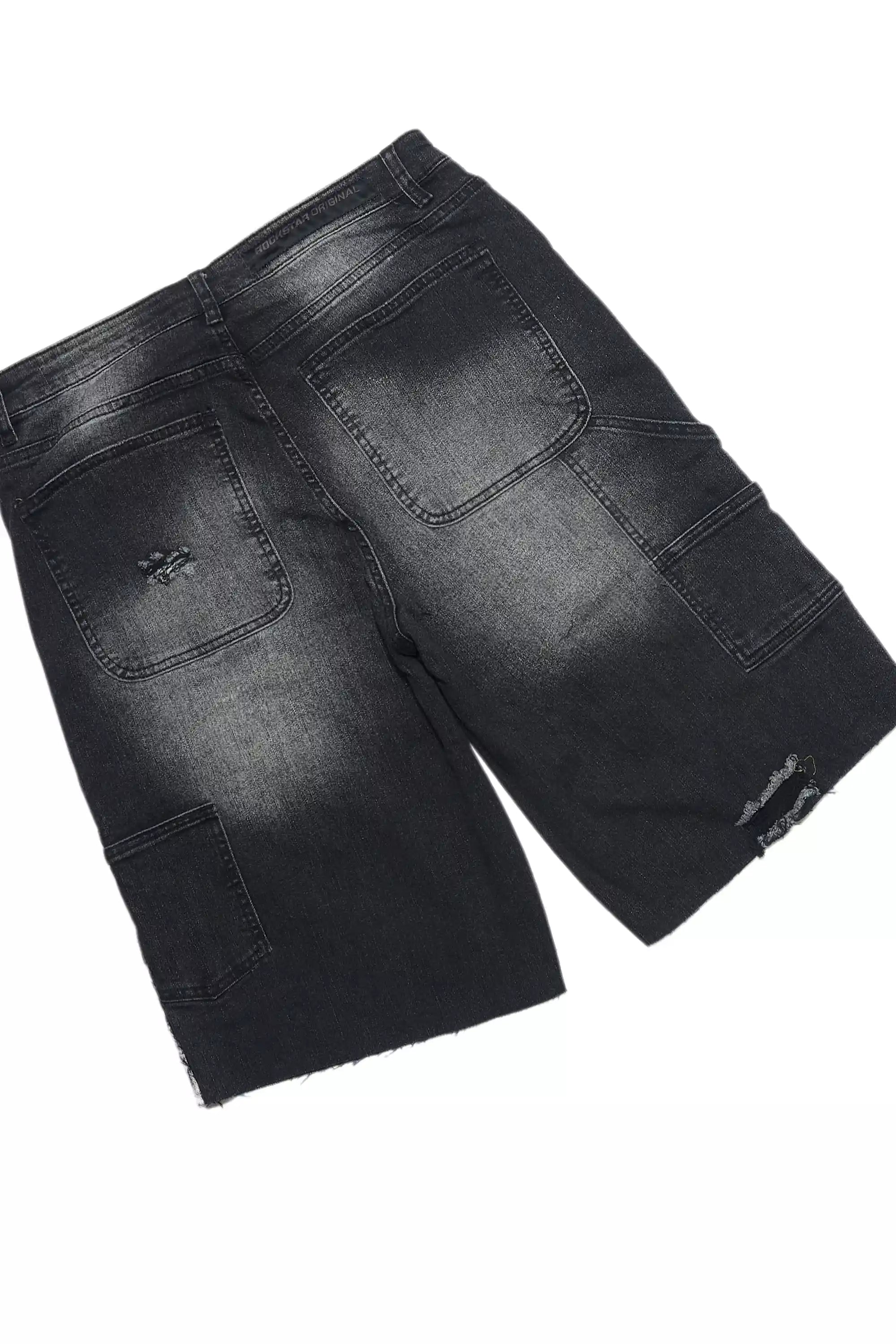 Balius Black T-Shirt/Denim Short Set