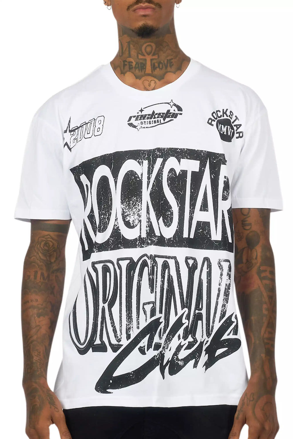 Rylok White/Black Oversized Graphic T-Shirt