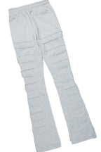 Emilio Heather Grey T-Shirt/Stacked Flare Track Set