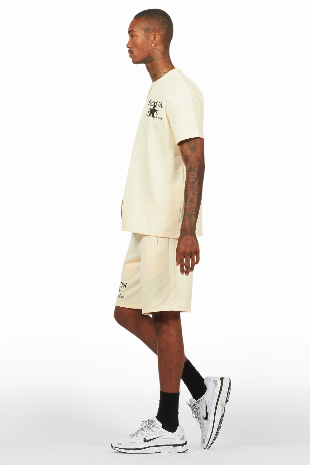 Lake Beige Graphic T-Shirt/Short Set