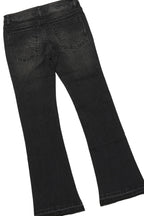 Boys Ezra Red/Black Hoodie/Stacked Flare Jean