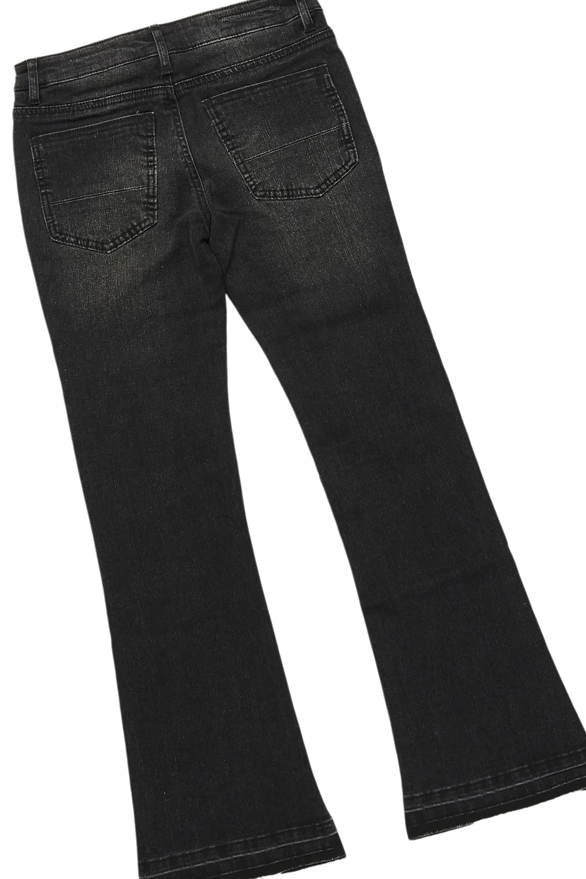 Boys Ezra Red/Black Hoodie/Stacked Flare Jean