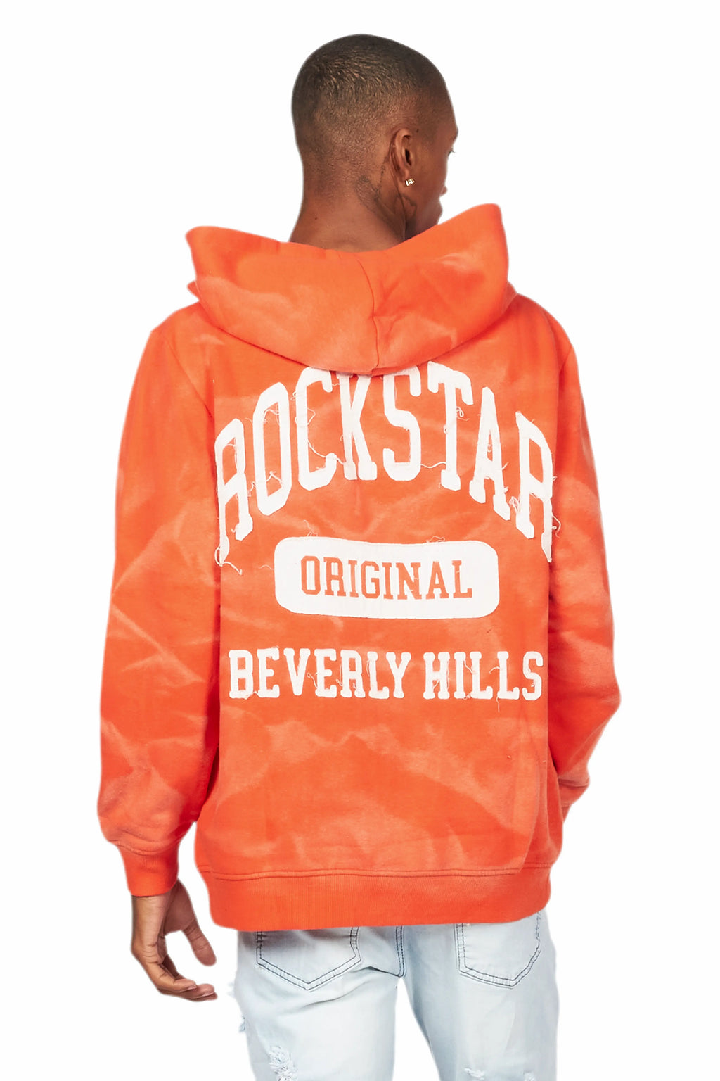 Member Orange Patchwork Graphic Hoodie