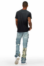 Zeta Blue Super Stacked Flare Jean