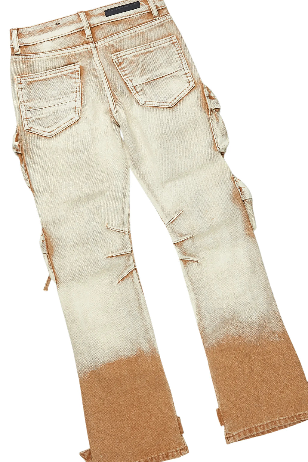 Boys Tadashi Beige Hoodie/Stacked Flare Jean Set