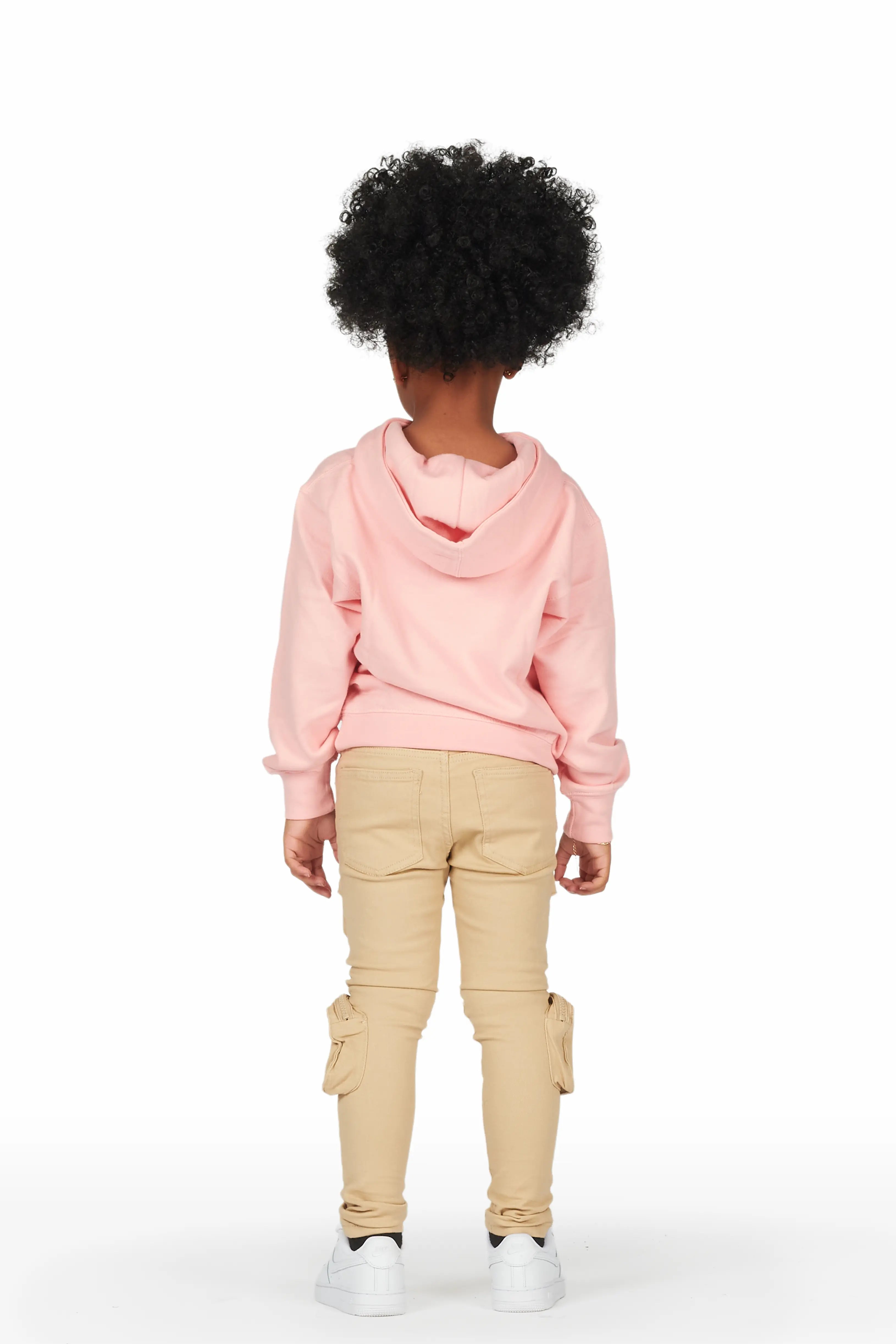 Girls Abby Pink Hoodie/Cargo Jean Set