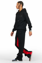 Sana Black Hoodie/Baggy Track Pant Set