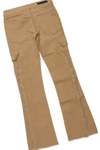 Boys Waller Black/Beige T-Shirt/Stacked Flare Jean Set