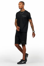 Sana Black Short Set