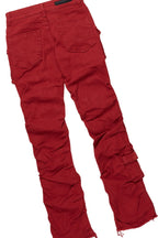 Boys Soweto Vintage Black/Red Hoodie/Stack Flare Jean Set