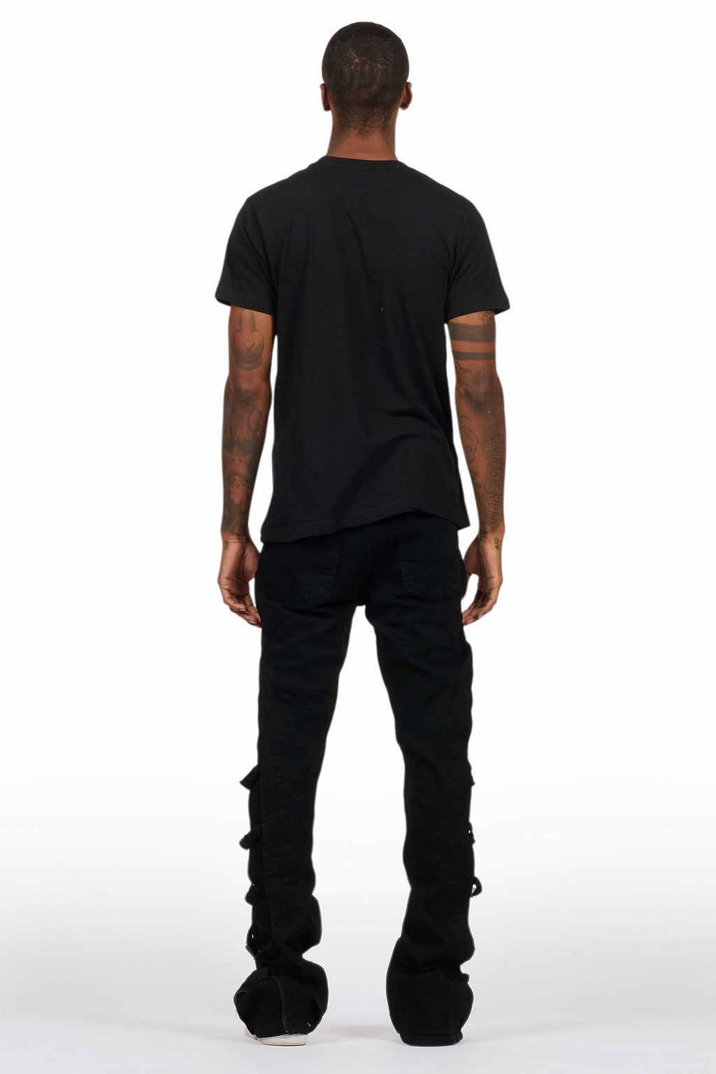 Attila Black Stacked Flare Jean