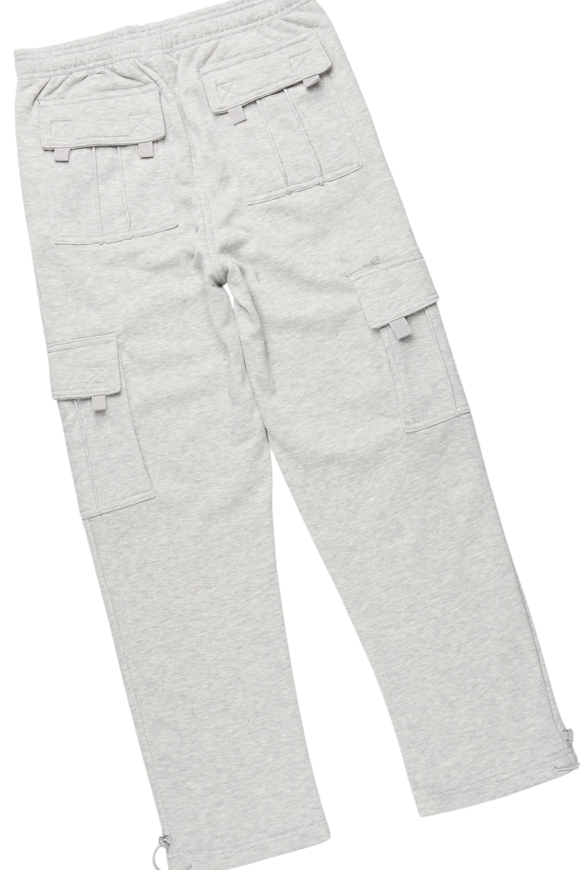Raffer Heather Grey Hoodie/Cargo Sweat Pant Set