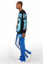 Fields Black/Royal Double Layer T-Shirt/Baggy Pant Set