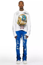 Damone Royal Super Stacked Flare Track Pant