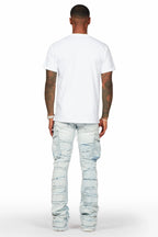 Farren Blue Painter Stacked Flare Jean