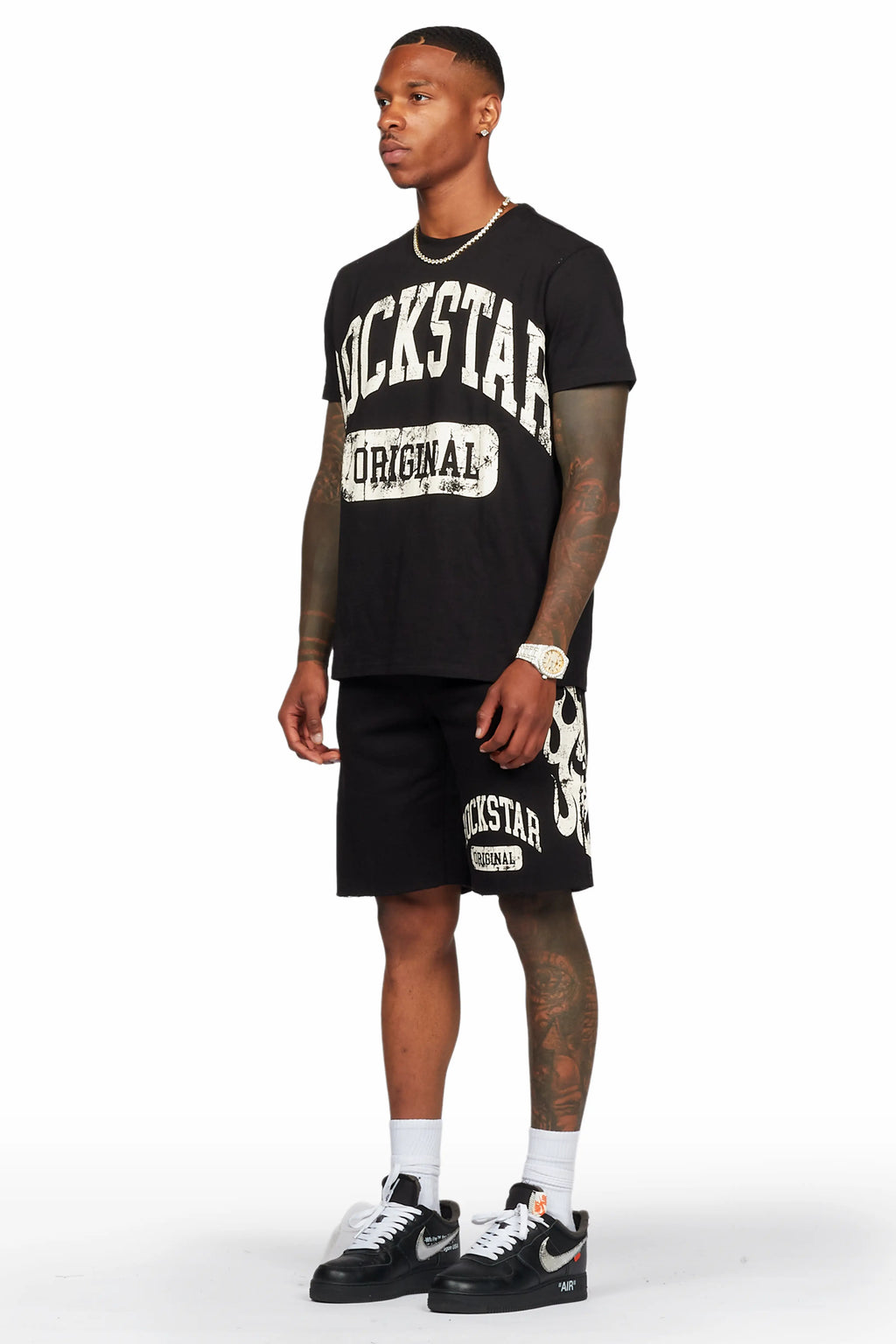 Members Black T-Shirt/Short Set