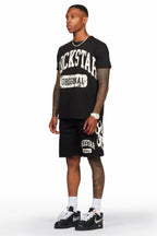 Members Black T-Shirt/Short Set