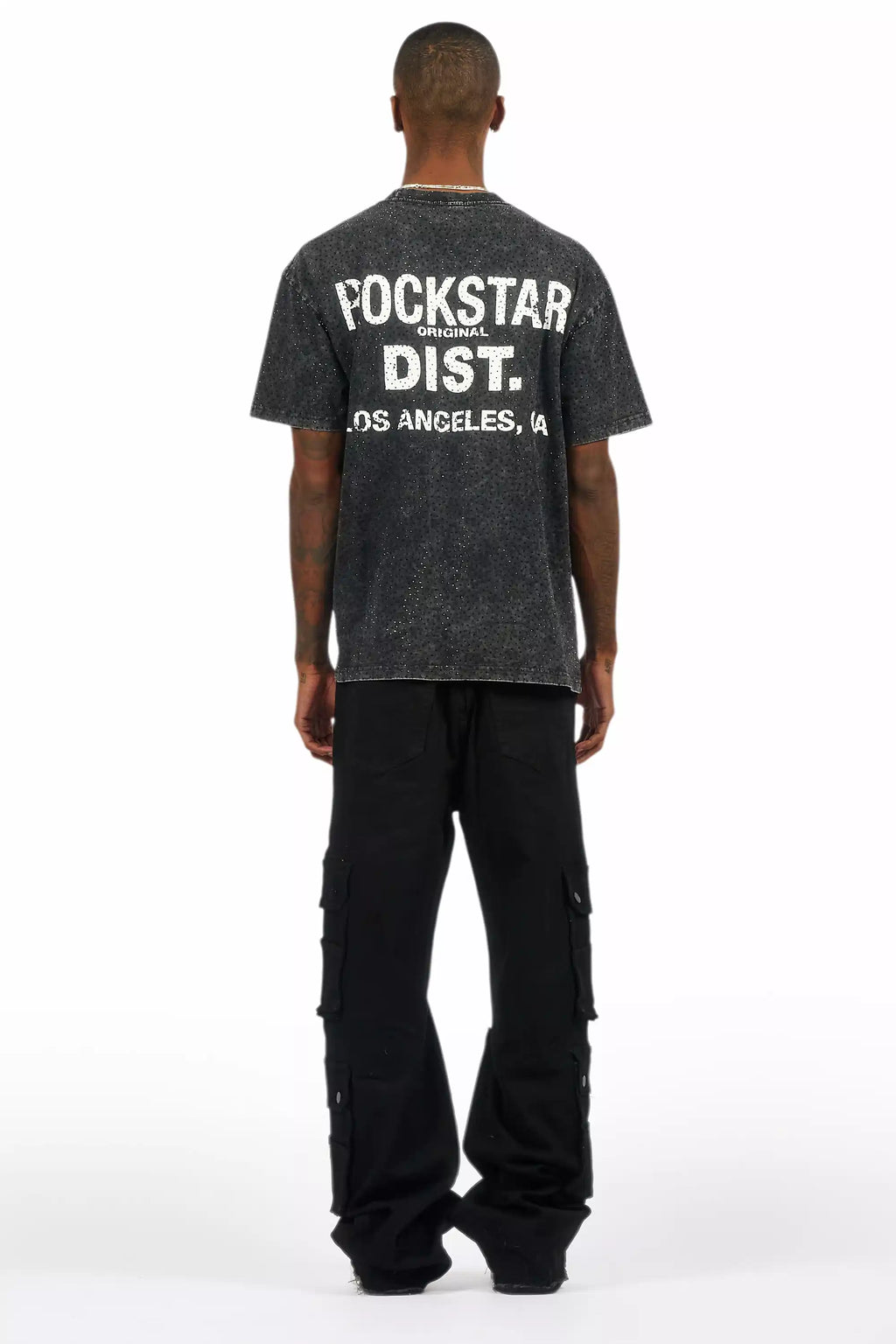 Keylor Black Distressed Baggy Fit Jean